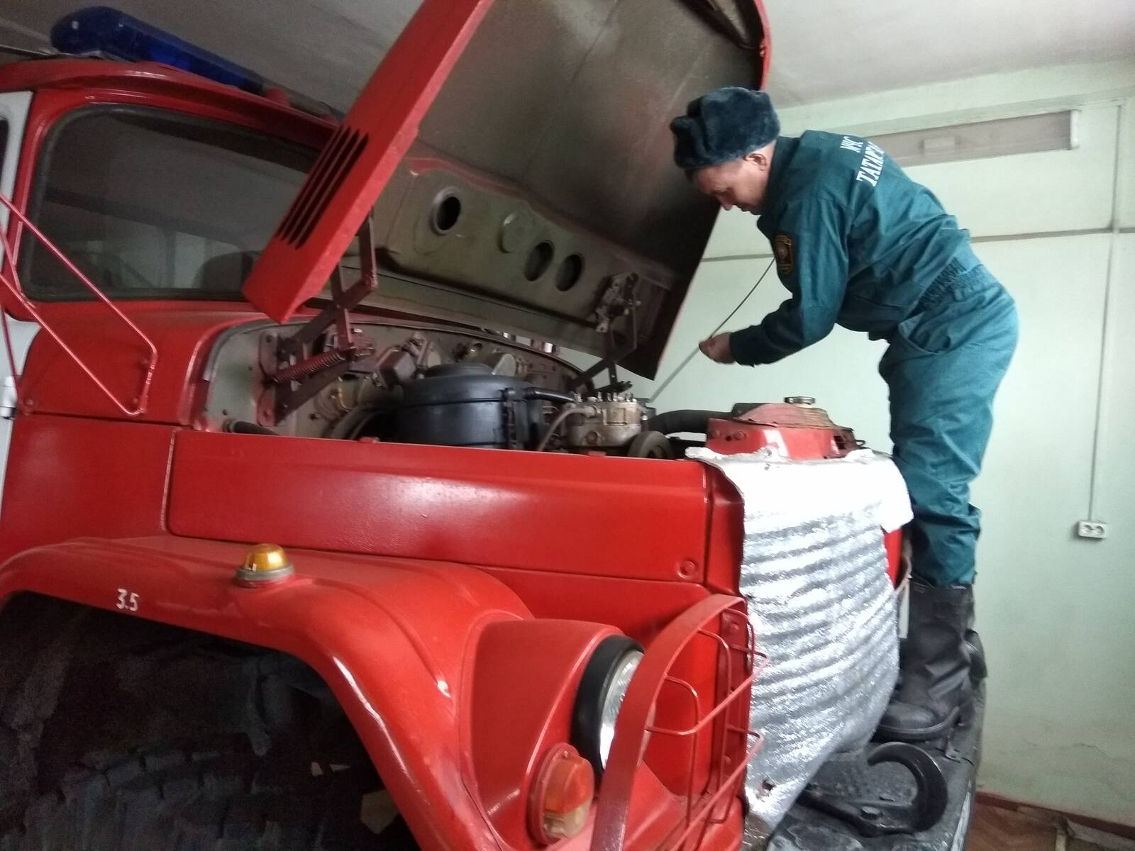 Время ремонта пожарного автомобиля